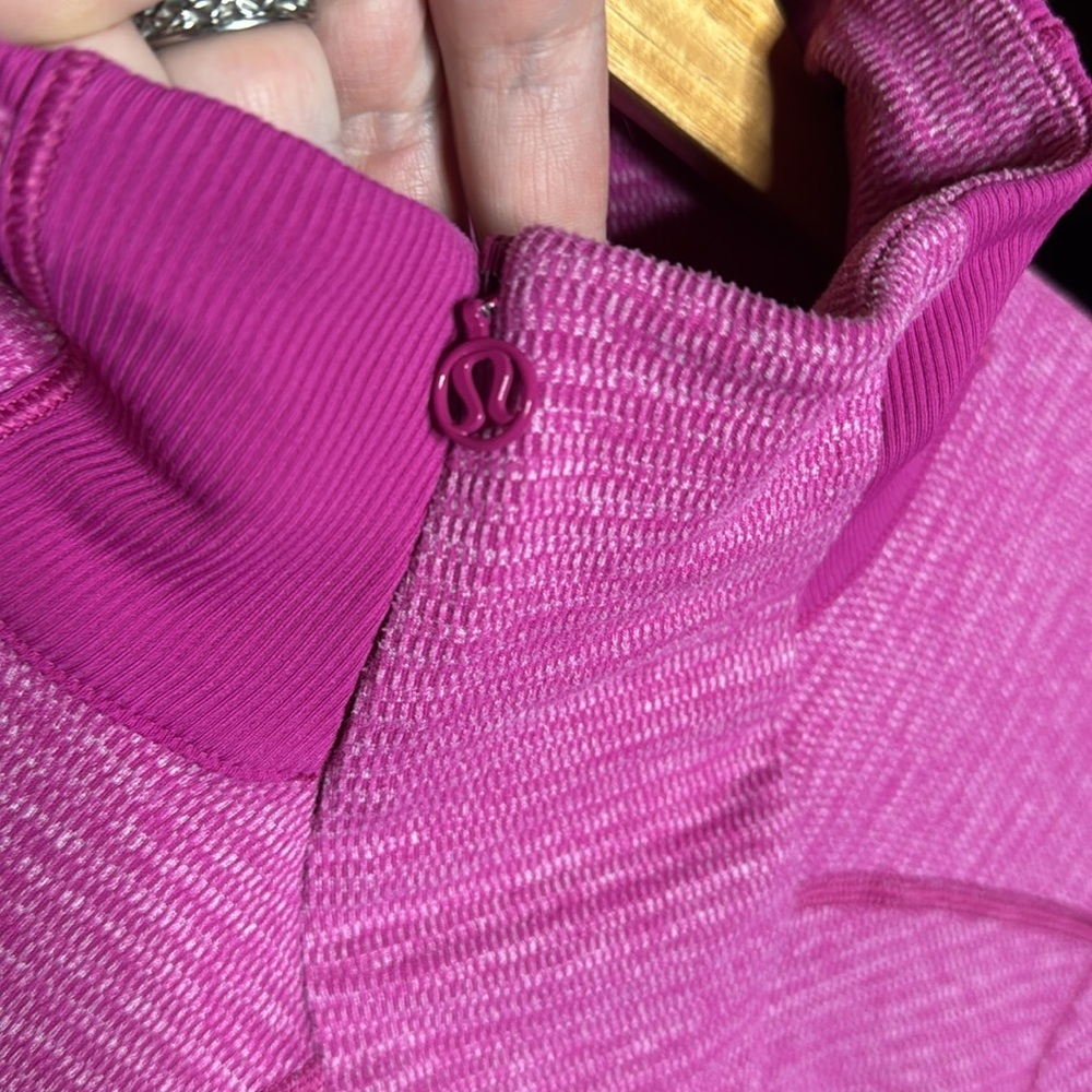 Lululemon Base Runner 1/2 Zip Raspberry Pique Pin… - image 8